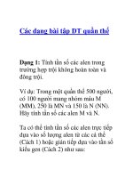Tài liệu Các dạng bài tập DT quần thể Dạng docx