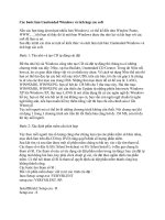 Tài liệu Các bước làm Unattended Windows và tích hợp các soft docx