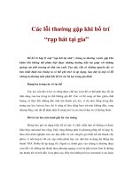 Tài liệu Các lỗi thường gặp khi bố trí “rạp hát tại gia” pptx