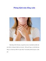 Tài liệu Phòng bệnh mùa đông xuân ppt