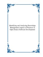 Tài liệu Identifying and Analyzing Knowledge Management Aspects of Practices in Open Source Software Development pdf