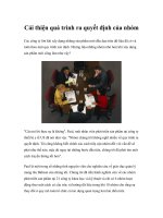 Tài liệu Cải thiện quá trình ra quyết định của nhóm docx