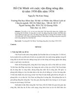 Hồ chí minh với cuộc vận động nông dân từ năm 1930 đến năm 1954 