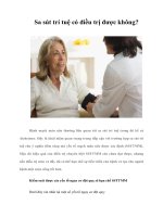 Tài liệu Sa sút trí tuệ có điều trị được không? doc