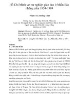 Hồ chí minh với sự nghiệp giáo dục ở miền bắcnhững năm 1954 1969 