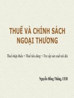 Tài liệu Bài giảng Phân tích chình sách thuế_Chương 3: Thuế và chính sách ngoại thương doc