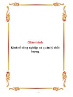 Tài liệu Giáo trình Kinh tế công nghiệp và quản lý chất lượng docx