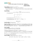 ĐỀ THI THỬ ĐẠI HỌC TỪNG PHẦN 2014 – THÁNG 12 - Môn thi: Toán