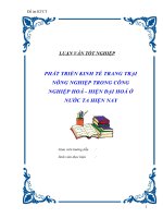 Tài liệu Luận văn “Phát triển kinh tế trang trại nông nghiệp trong công nghiệp hoá - hiện đại hoá ở nước ta hiện nay“ ppt