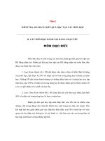 Tài liệu KIỂM TRA, ĐÁNH GIÁ KẾT QUẢ HỌC TẬP CÁC MÔN HỌC - MÔN ĐẠO ĐỨC pptx