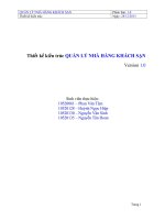 Thiết kế kiến trúc QUẢN LÝ NHÀ HÀNG KHÁCH SẠN