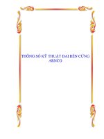 Tài liệu THÔNG SỐ KỸ THUẬT ĐAI RÈN CỨNG ARNCO ppt