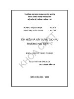 Tài liệu Tìm hiểu và xây dựng dịch vụ thuơng mại điện tử pptx