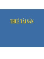 Tài liệu Bài giảng Phân tích chình sách thuế_Chương 5: Thuế tài sản docx