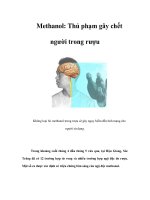 Tài liệu Methanol: Thủ phạm gây chết người trong rượu ppt