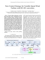 New control strategy for variable speed wind turbine with DC DC converters 