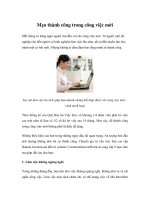 Tài liệu Mẹo thành công trong công việc mới ppt