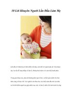 Tài liệu 10 Lời Khuyên Người Lần Đầu Làm Mẹ ppt