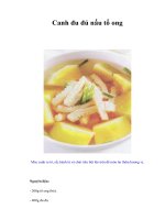 Tài liệu Canh đu đủ nấu tổ ong ppt