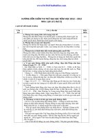 đáp án đề thi thử môn lịch sử