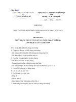 Tài liệu Mẫu báo cáo thực trạng về một số điều kiện đảm bảo cho hoạt động dạy nghề ppt