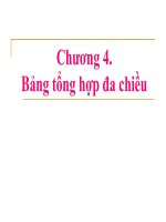 Tài liệu Chương 4: Bảng tổng hợp đa chiều docx