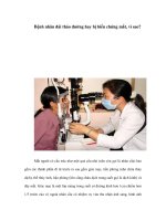 Tài liệu Bệnh nhân đái tháo đường hay bị biến chứng mắt, vì sao? ppt