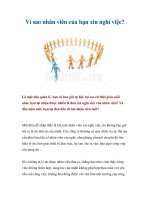 Tài liệu Vì sao nhân viên của bạn xin nghỉ việc? ppt