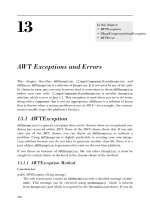 Tài liệu Introduction to Java:13 AWT Exceptions and Errors pptx
