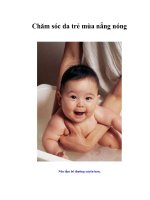 Tài liệu Chăm sóc da trẻ mùa nắng nóng pptx