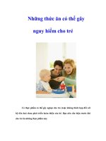 Tài liệu Những thức ăn có thể gây nguy hiểm cho trẻ ppt