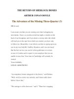 Tài liệu LUYỆN ĐỌC TIẾNG ANH QUA TÁC PHẨM VĂN HỌC-THE ADVENTURES OF SHERLOCK HOMES -ARTHUR CONAN DOYLE 14-3 docx