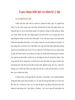Tài liệu Lựa chọn bất lợi và tâm lý ỷ lại docx