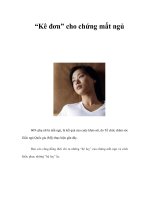 Tài liệu “Kê đơn” cho chứng mất ngủ pdf