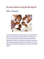 Tài liệu Kỹ năng chuyển từ xung đột đến hợp tác (Phần 1) pptx