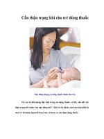 Tài liệu Cần thận trọng khi cho trẻ dùng thuốc doc