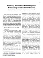 Reliability assessment of power systems considering reactive power sources 