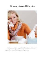 Tài liệu Bổ sung vitamin khi bị cảm pptx