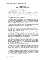 Tài liệu CHƯƠNG I: NHẬP MÔN THỐNG KÊ pdf
