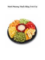 Tài liệu Mười Phương Thuốc Bằng Trái Cây pptx