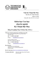 Tài liệu Khóa học Cao học chuyên ngành Kỹ Thuật Dệt May - Viện Kỹ thuật dệt may - Đại học Kỹ thuật Dresden pptx