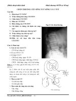Tài liệu Đề cương Phẫu thuật thần kinh: Chấn thương cột sống tủy sống và u tủy pdf