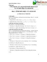 Tài liệu Chương 1 - Bài 1 (Dạng 1): Tính đơn điệu của hàm số ppt