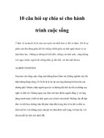 Tài liệu 10 câu hỏi sự chia sẻ cho hành trình cuộc sống pptx