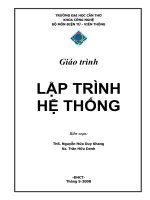 Tài liệu GIÁO TRÌNH LẬP TRÌNH HỆ THỐNG docx