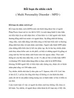 Tài liệu Rối loạn đa nhân cách ( Multi Personality Disorder - MPD ) ppt