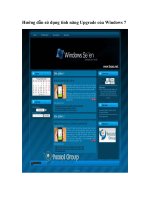 Tài liệu Hướng dẫn sử dụng tính năng Upgrade của Windows 7 ppt