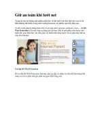Tài liệu Giữ an toàn khi lướt net doc