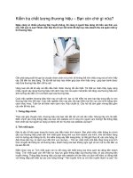 Tài liệu Kiểm tra chất lượng thương hiệu – Bạn còn chờ gì nữa? pptx