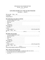 Tài liệu HỢP ĐỒNG NGHIÊN CỨU THIẾT KẾ SẢN PHẨM MỚI ppt